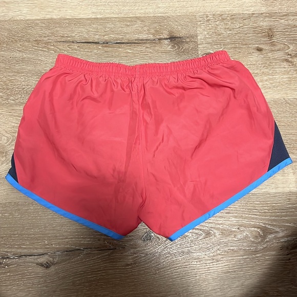 NIKE Pink and Blue Running Shorts with Built in Underwear - Picture 2 of 5